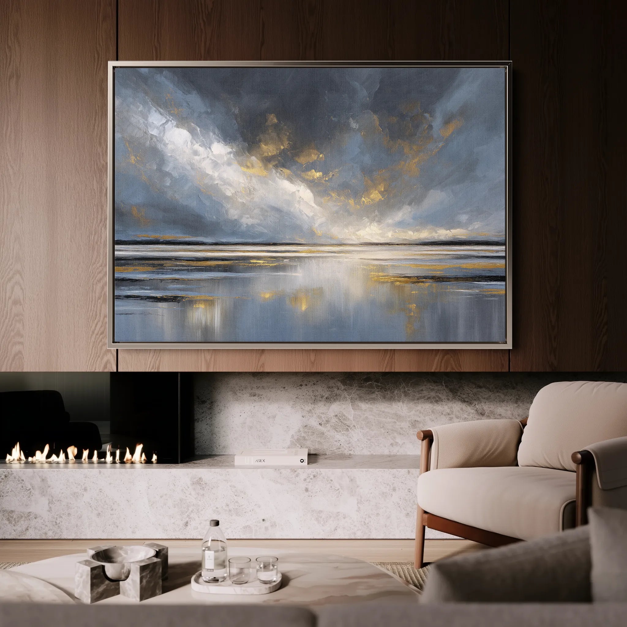 Abstract 1615 Canvas Art 18" x 24" / 45 x 60 cm / Black