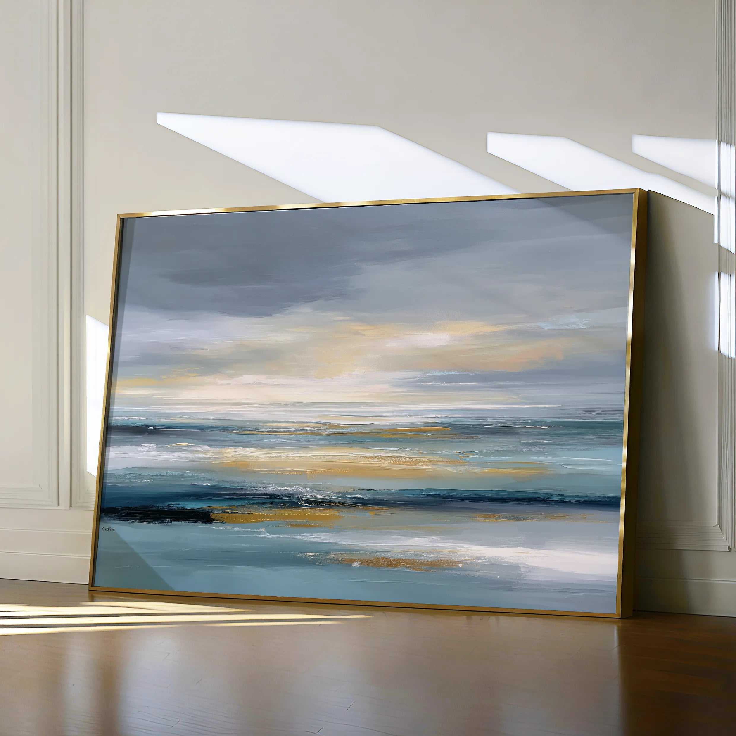 Abstract 1619 Canvas Art 18" x 24" / 45 x 60 cm / Black