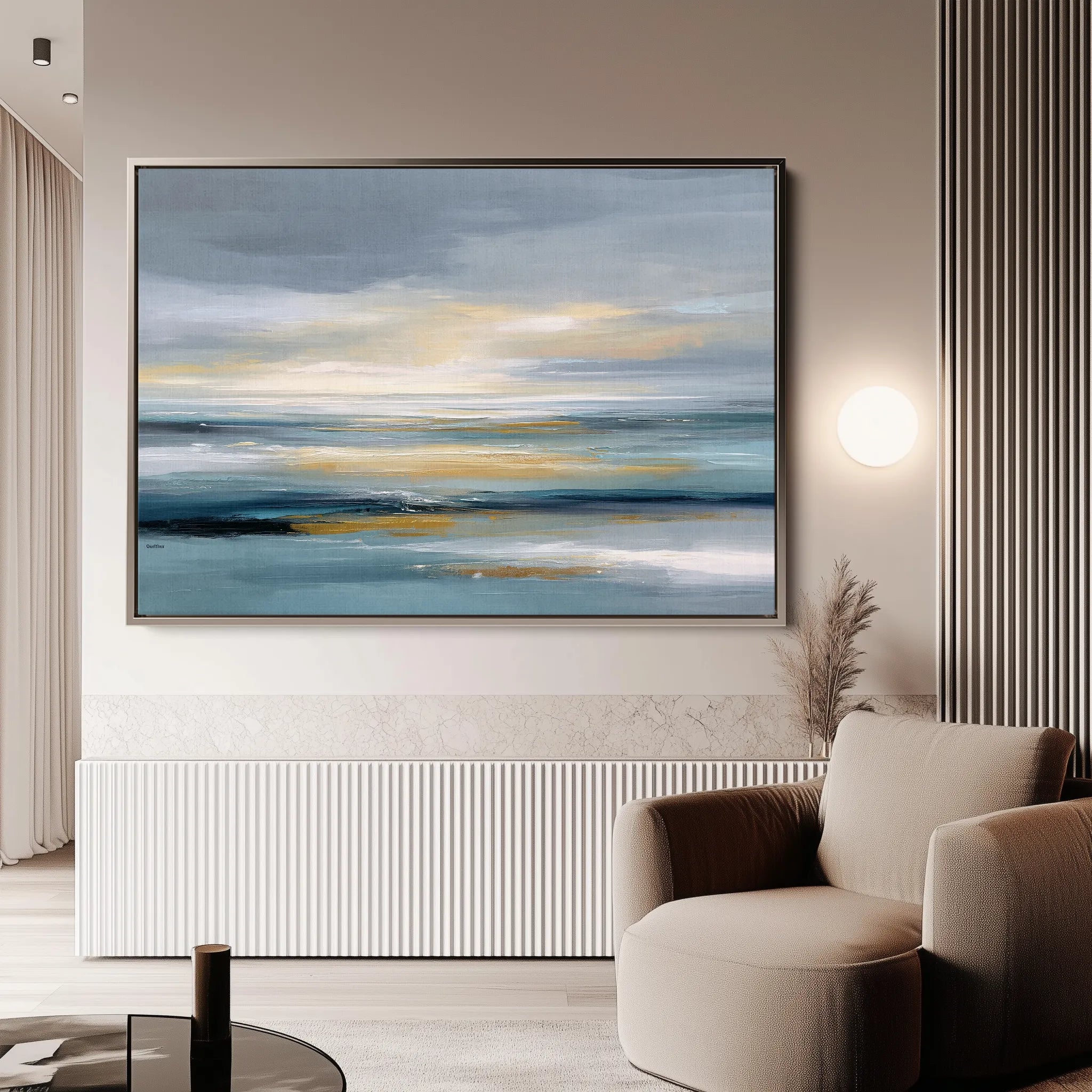 Abstract 1619 Canvas Art 18" x 24" / 45 x 60 cm / Black