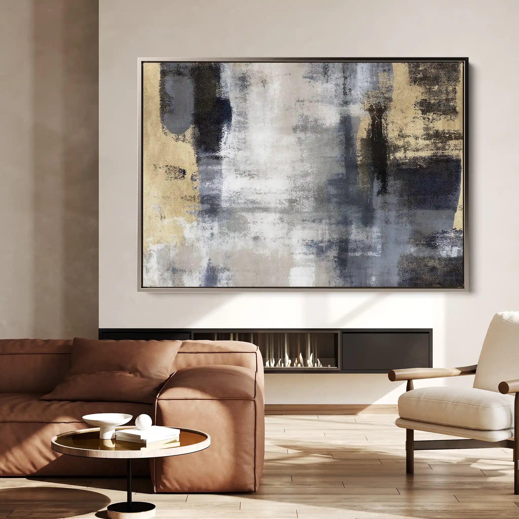 Abstract 162 Canvas Art 18" x 24" / 45 x 60 cm / Black