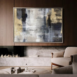 Abstract 162 Canvas Art 18" x 24" / 45 x 60 cm / Black