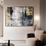 Abstract 162 Canvas Art 18" x 24" / 45 x 60 cm / Black
