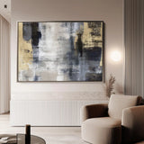 Abstract 162 Canvas Art 18" x 24" / 45 x 60 cm / Black