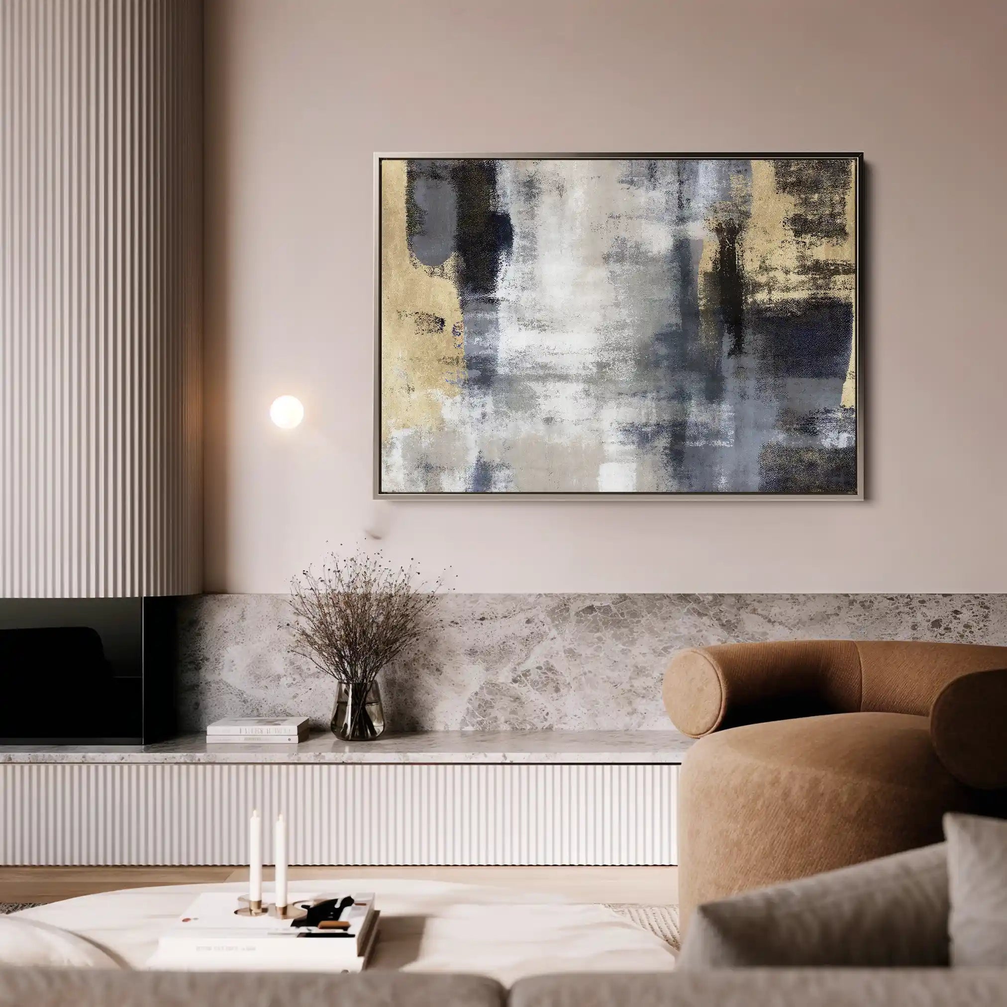 Abstract 162 Canvas Art 60 x 40 cm / Black