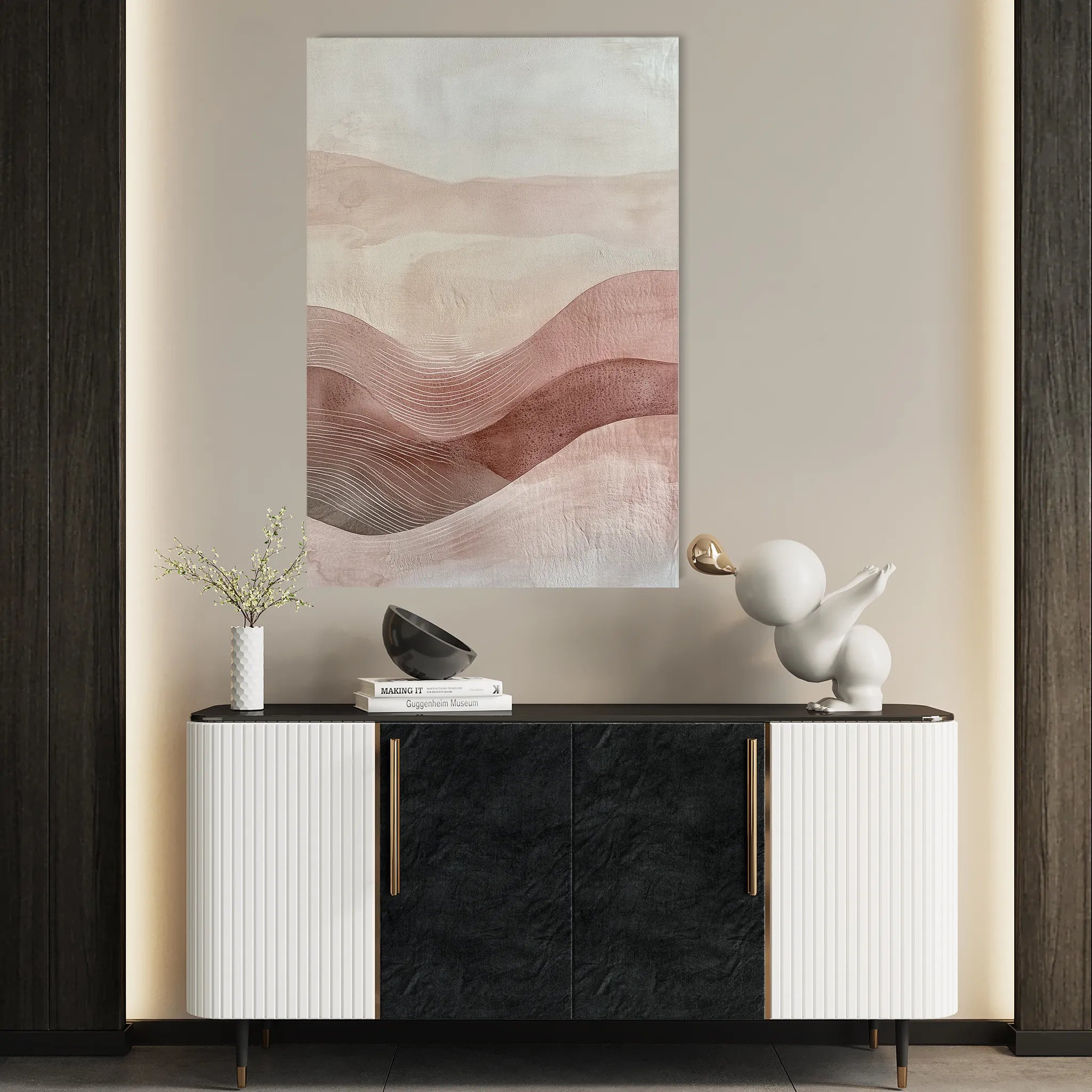 Boho 162 Canvas Art 18" x 24" / 45 x 60 cm / Black