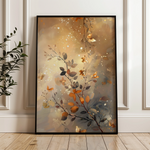 Floral 162 Canvas Art 18" x 24" / 45 x 60 cm / Black