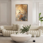 Floral 162 Canvas Art 18" x 24" / 45 x 60 cm / Black