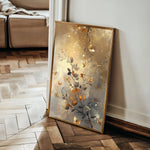 Floral 162 Canvas Art 18" x 24" / 45 x 60 cm / Black