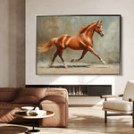 Horses 162 Canvas Art 18" x 24" / 45 x 60 cm / Black