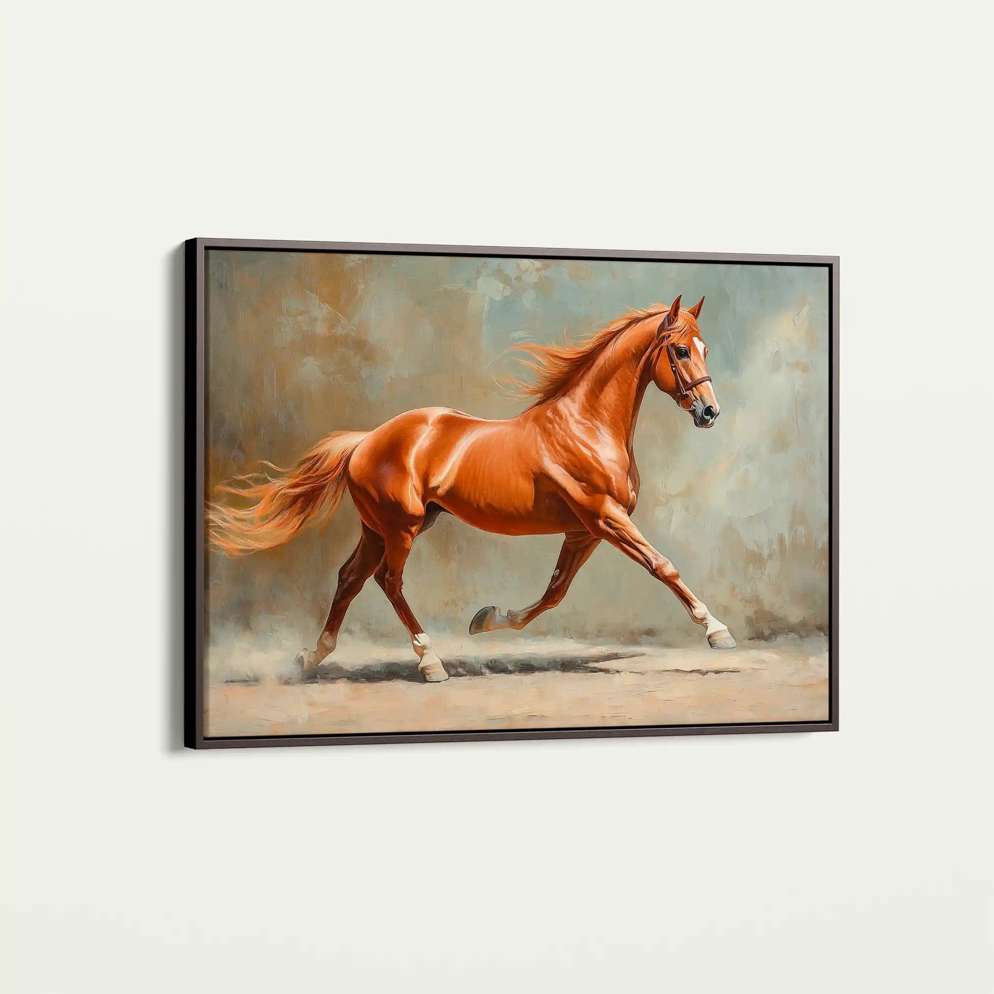 Horses 162 Canvas Art 60 x 40 cm / Black