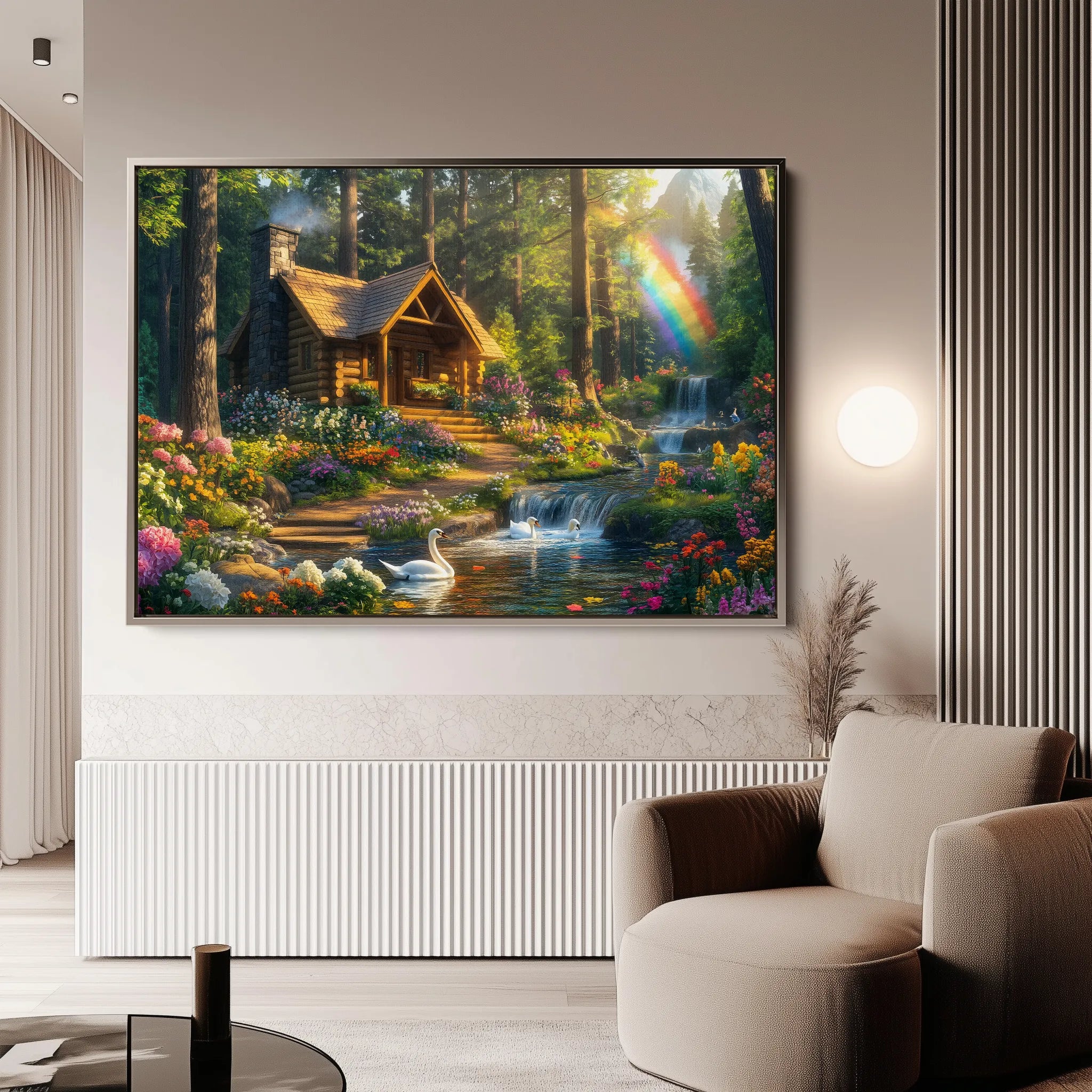 Landscape 162 Canvas Art 18" x 24" / 45 x 60 cm / Black