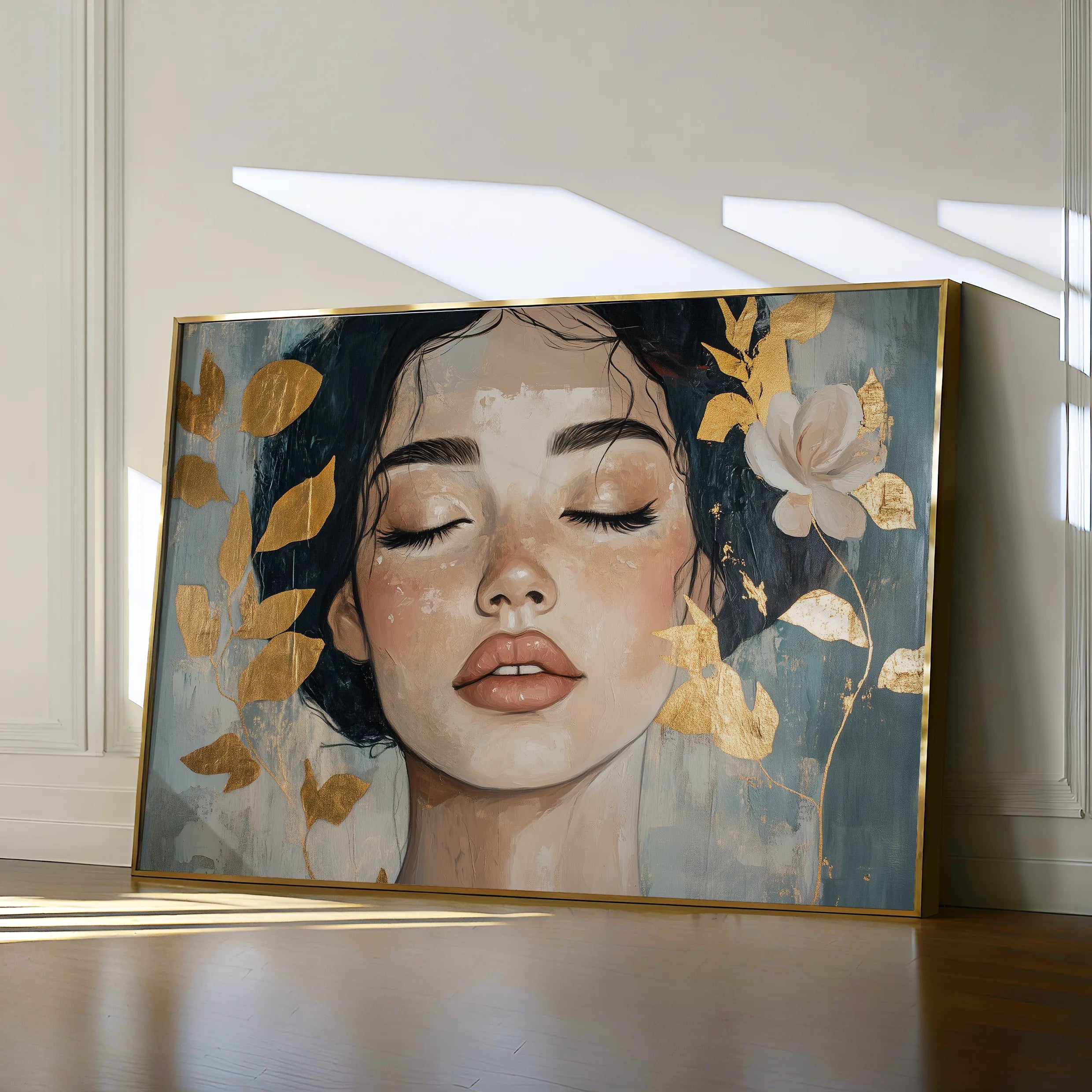 Portrait 162 Canvas Art 18" x 24" / 45 x 60 cm / Black