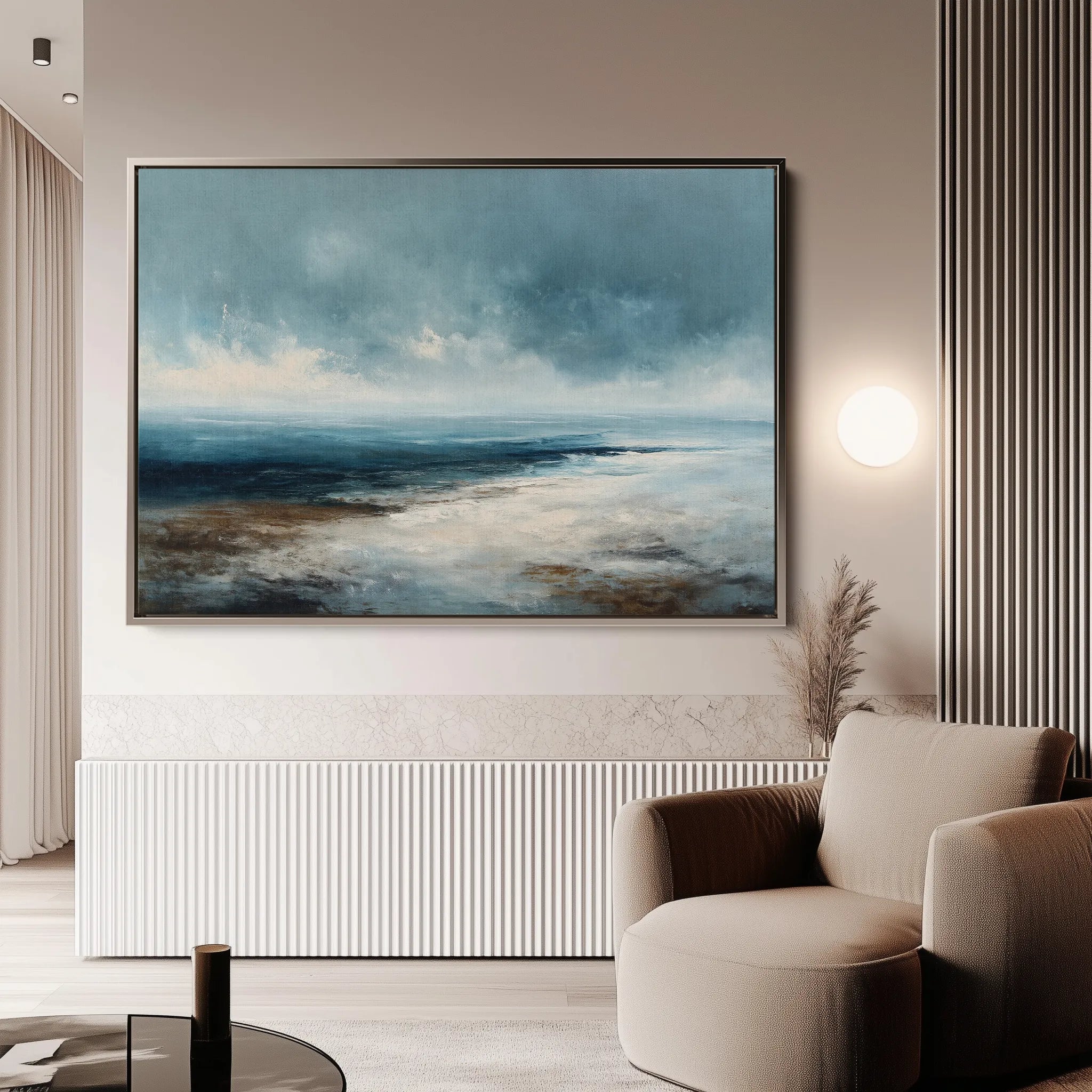 Abstract 1625 Canvas Art 18" x 24" / 45 x 60 cm / Black