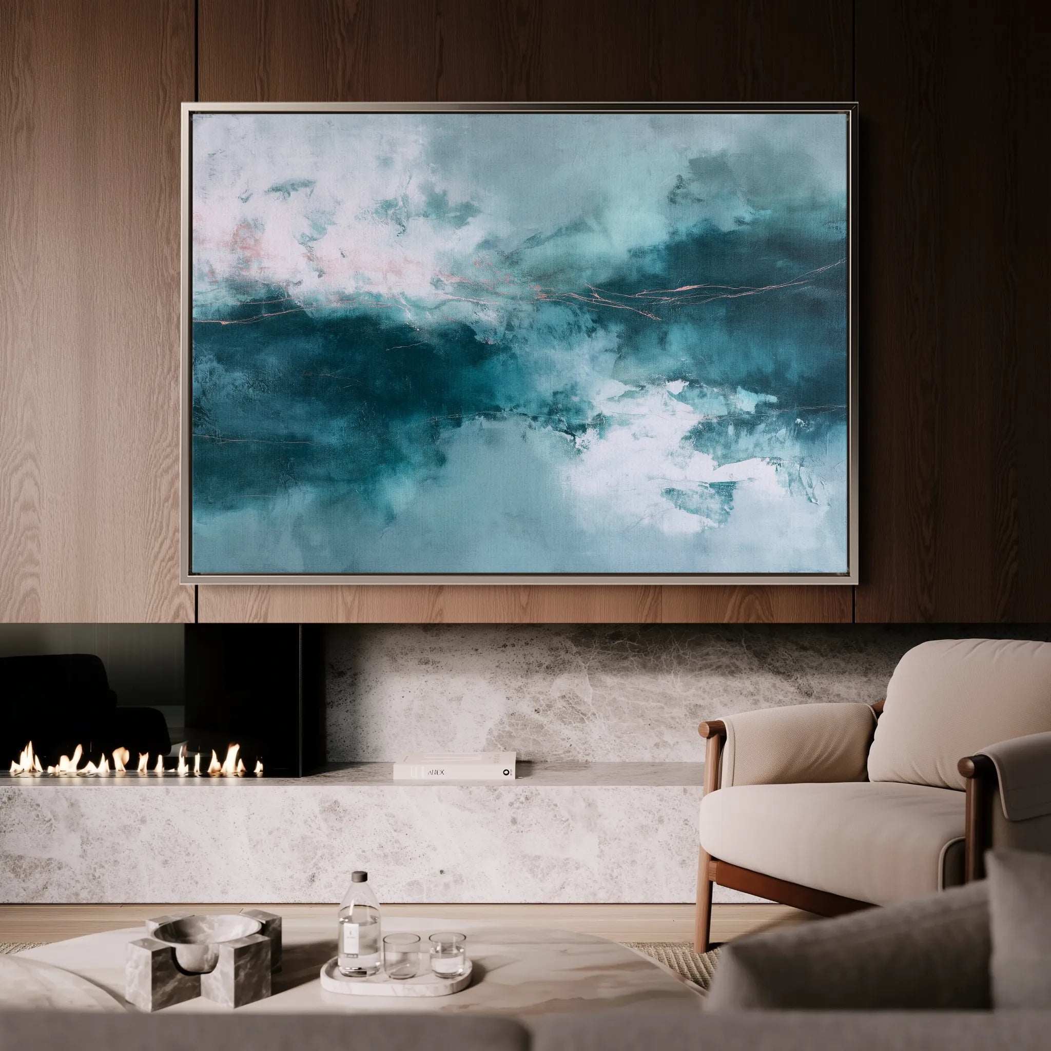 Abstract 1627 Canvas Art 18" x 24" / 45 x 60 cm / Black