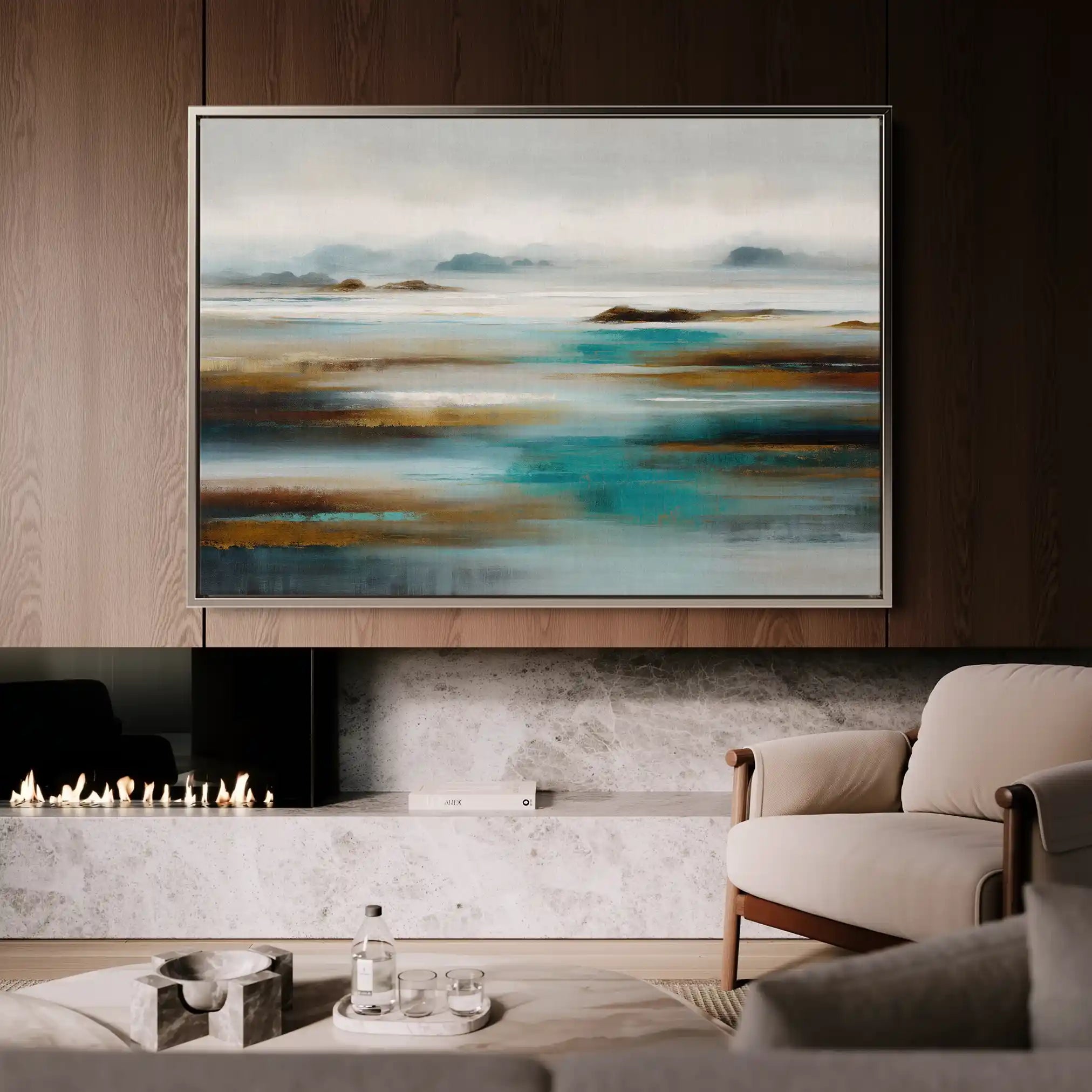 Abstract 1628 Canvas Art 60 x 40 cm / Black