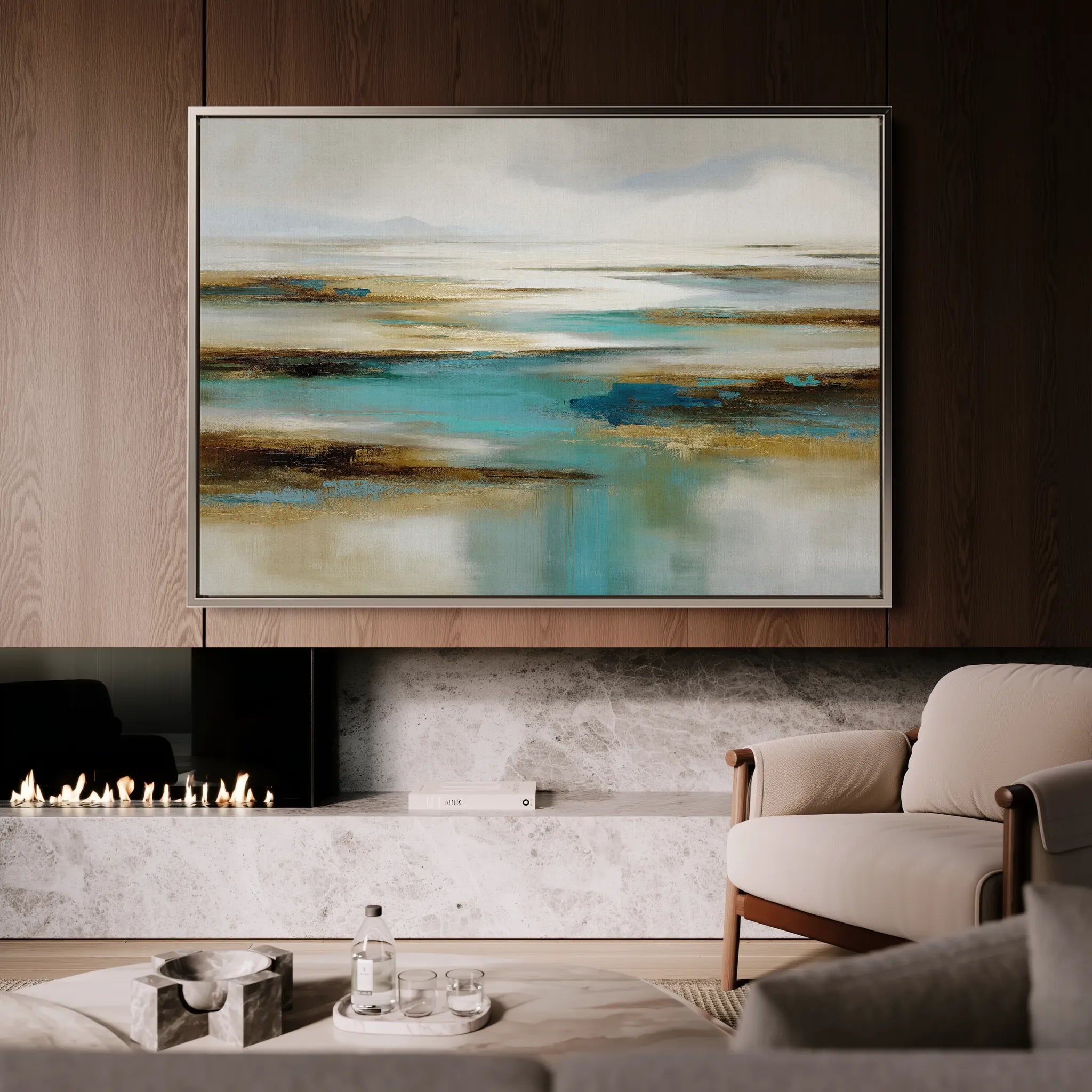 Abstract 1629 Canvas Art 18" x 24" / 45 x 60 cm / Black