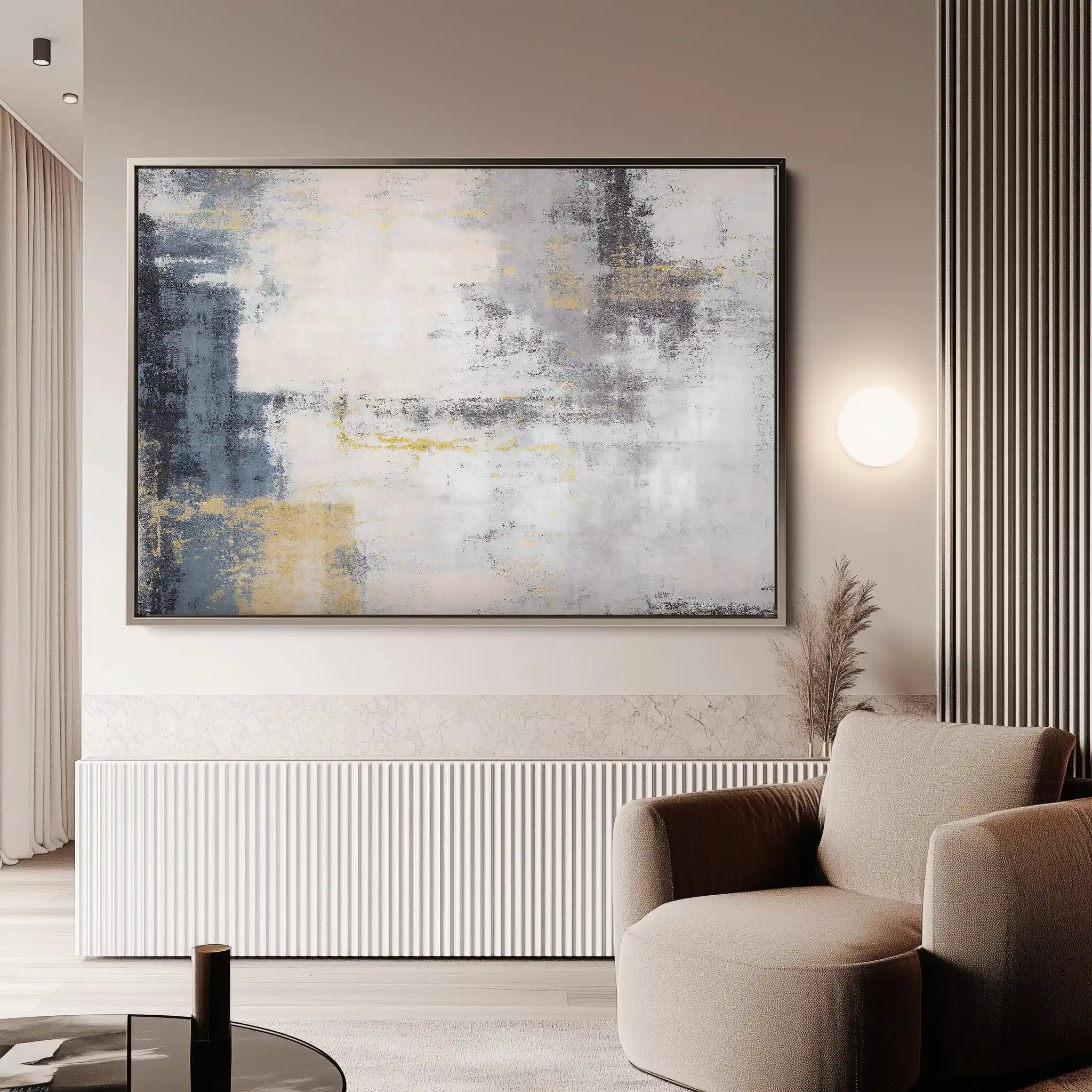 Abstract 163 Canvas Art 18" x 24" / 45 x 60 cm / Black