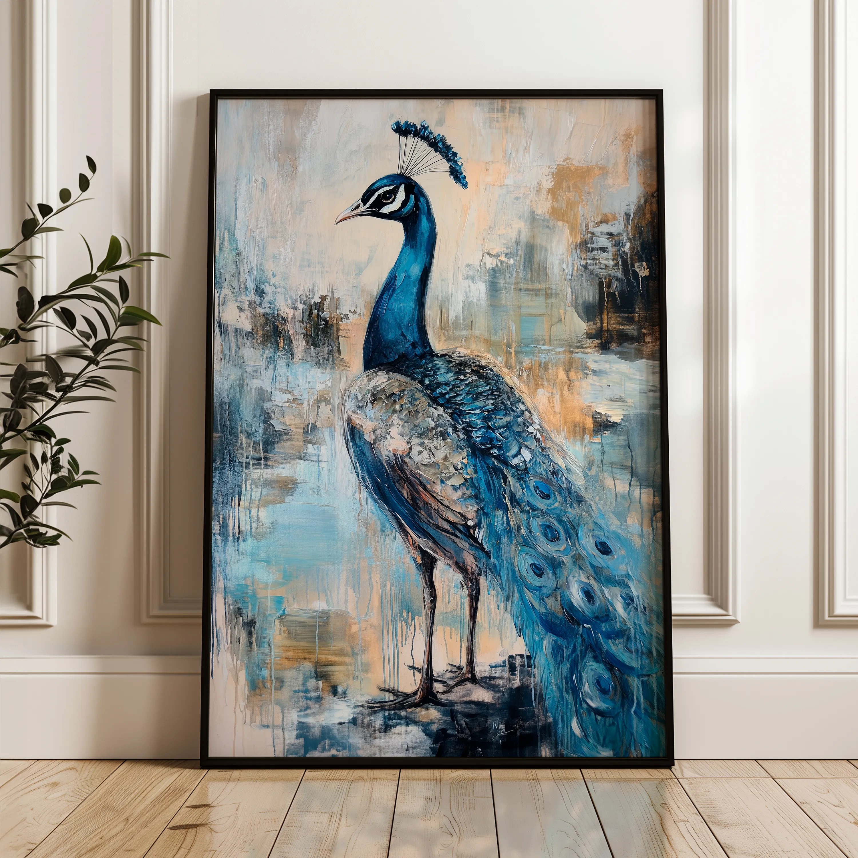 Animals 163 Canvas Art 18" x 24" / 45 x 60 cm / Black
