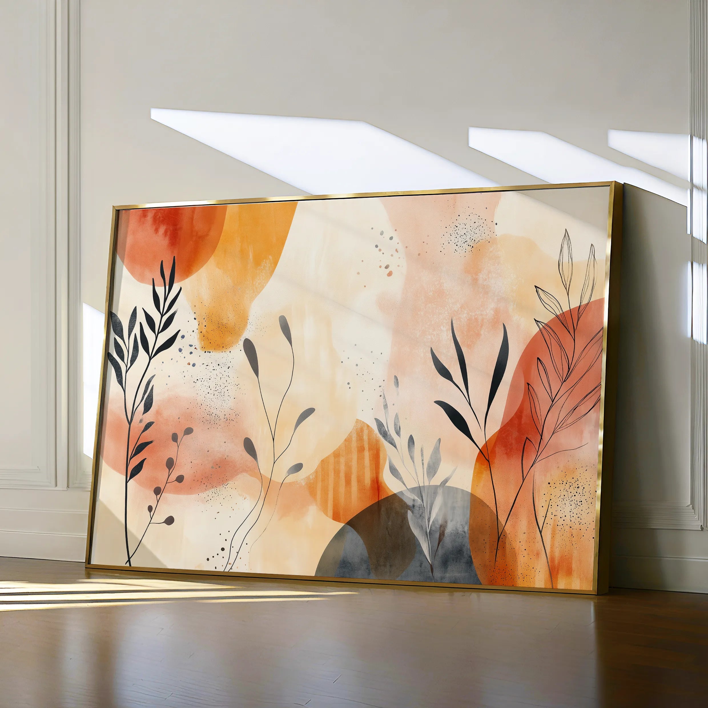 Boho 163 Canvas Art 18" x 24" / 45 x 60 cm / Black