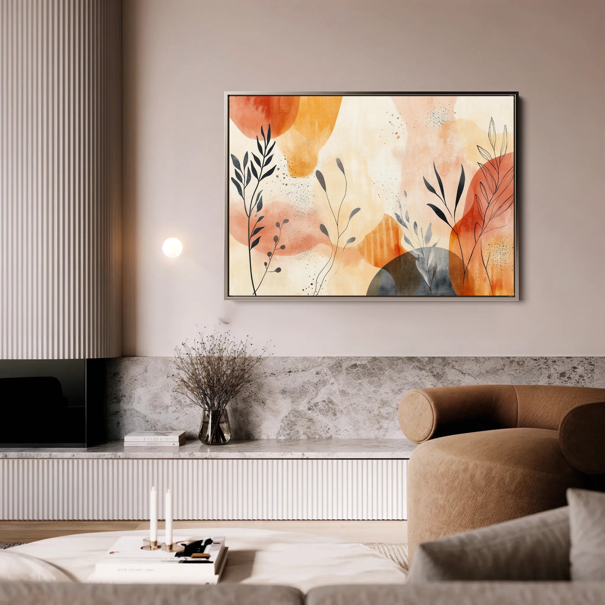 Boho 163 Canvas Art 18" x 24" / 45 x 60 cm / Black