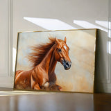 Horses 163 Canvas Art 18" x 24" / 45 x 60 cm / Black
