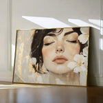 Portrait 163 Canvas Art 18" x 24" / 45 x 60 cm / Black