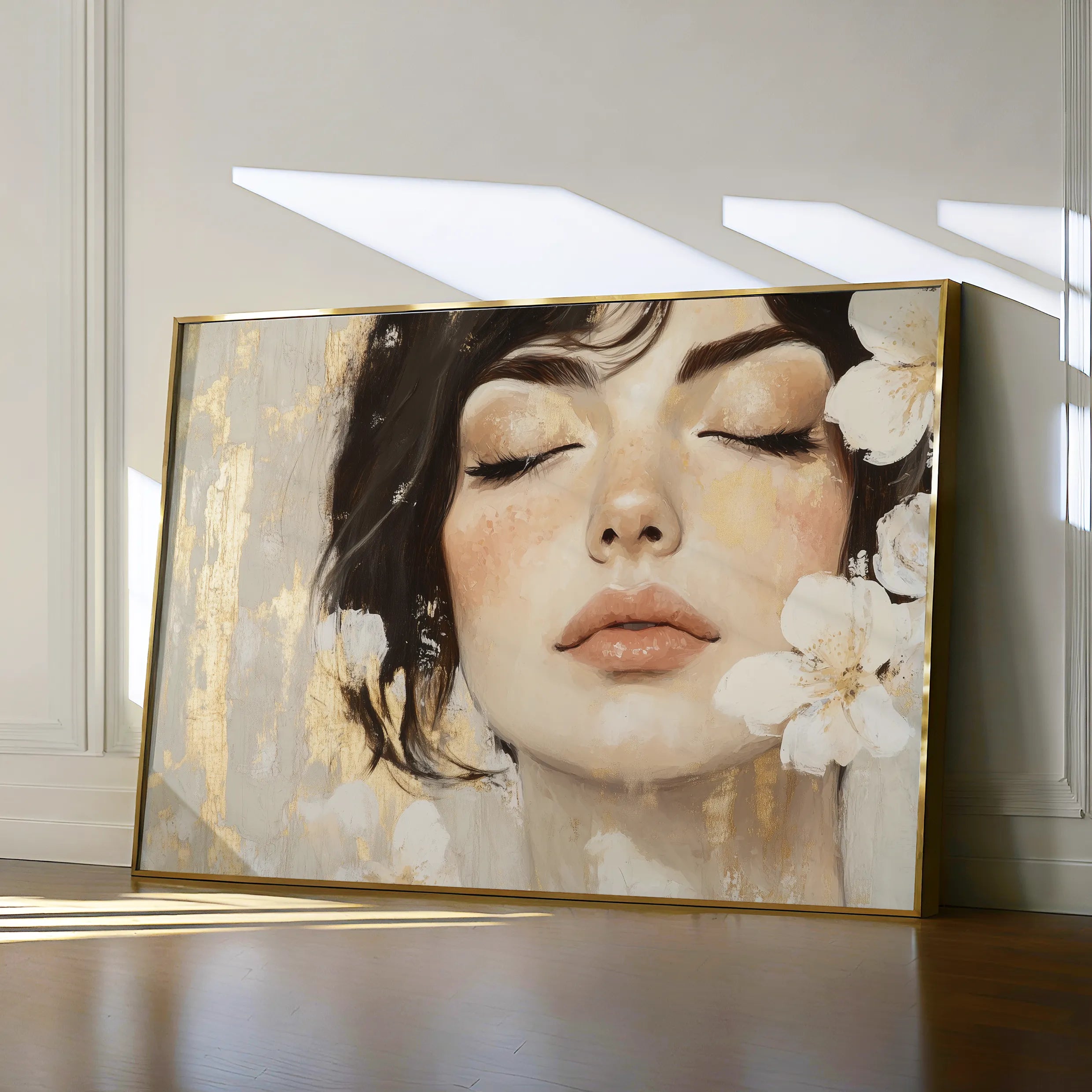 Portrait 163 Canvas Art 18" x 24" / 45 x 60 cm / Black
