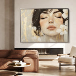 Portrait 163 Canvas Art 18" x 24" / 45 x 60 cm / Black