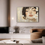 Portrait 163 Canvas Art 18" x 24" / 45 x 60 cm / Black