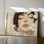 Portrait 163 Canvas Art 60 x 40 cm / Black