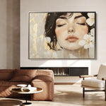 Portrait 163 Canvas Art 60 x 40 cm / Black