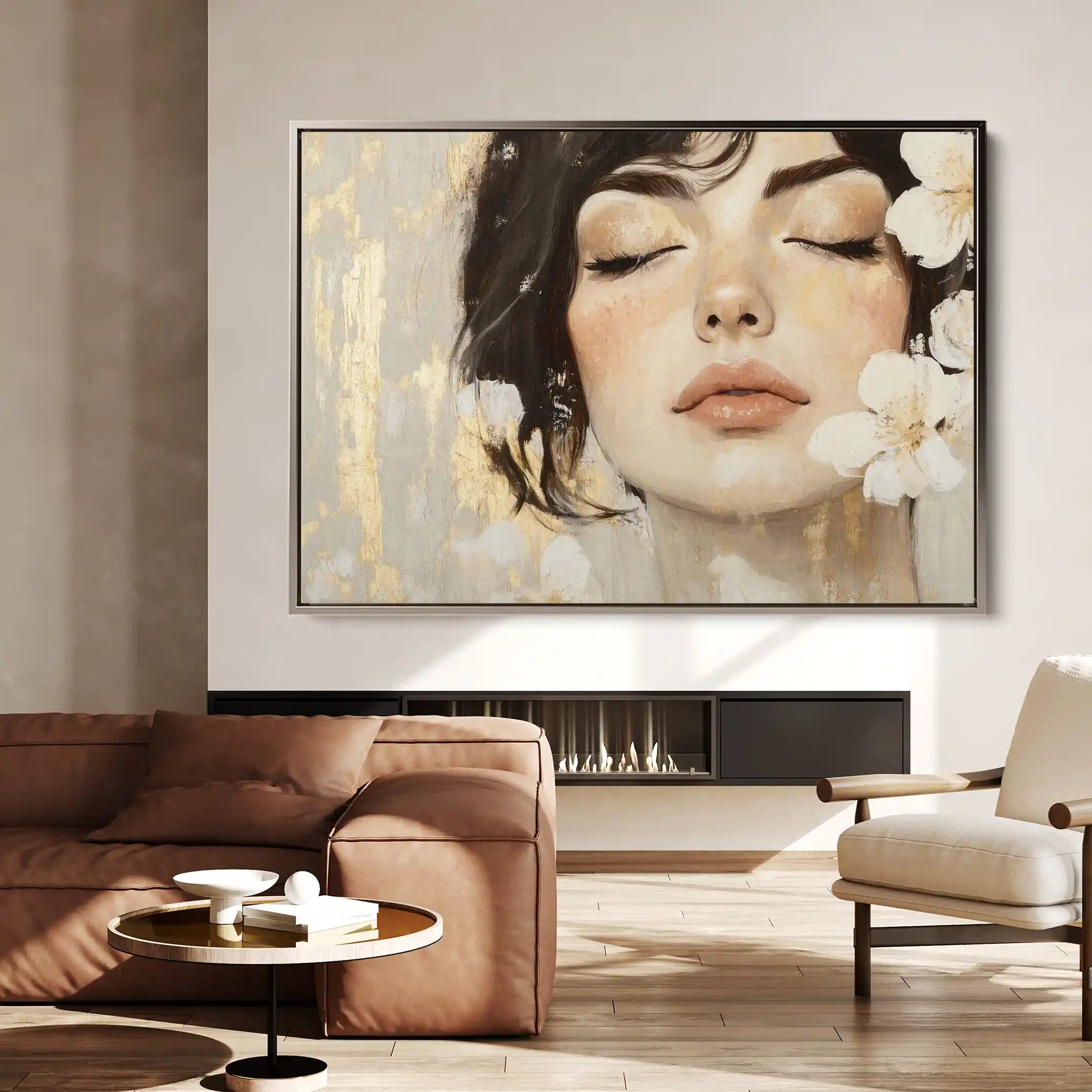 Portrait 163 Canvas Art 60 x 40 cm / Black