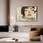 Portrait 163 Canvas Art 60 x 40 cm / Black