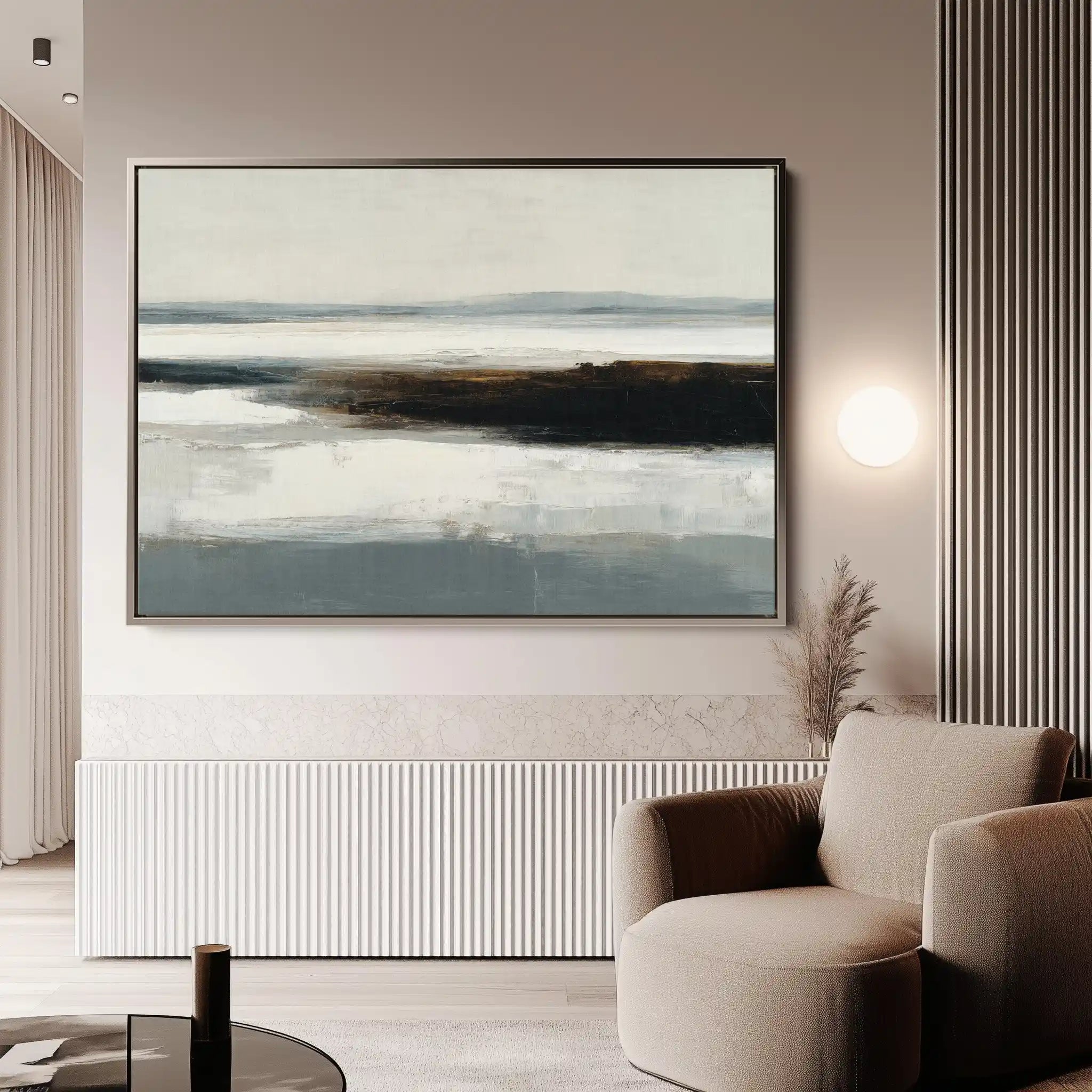 Abstract 1631 Canvas Art 18" x 24" / 45 x 60 cm / Black