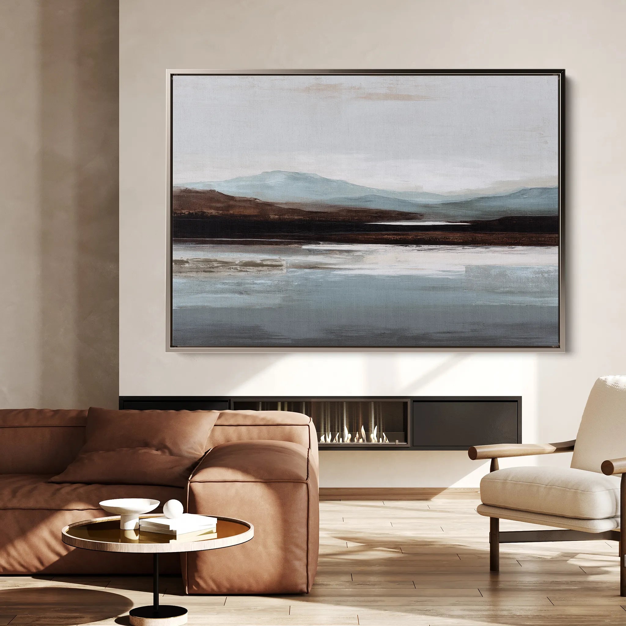 Abstract 1633 Canvas Art 18" x 24" / 45 x 60 cm / Black
