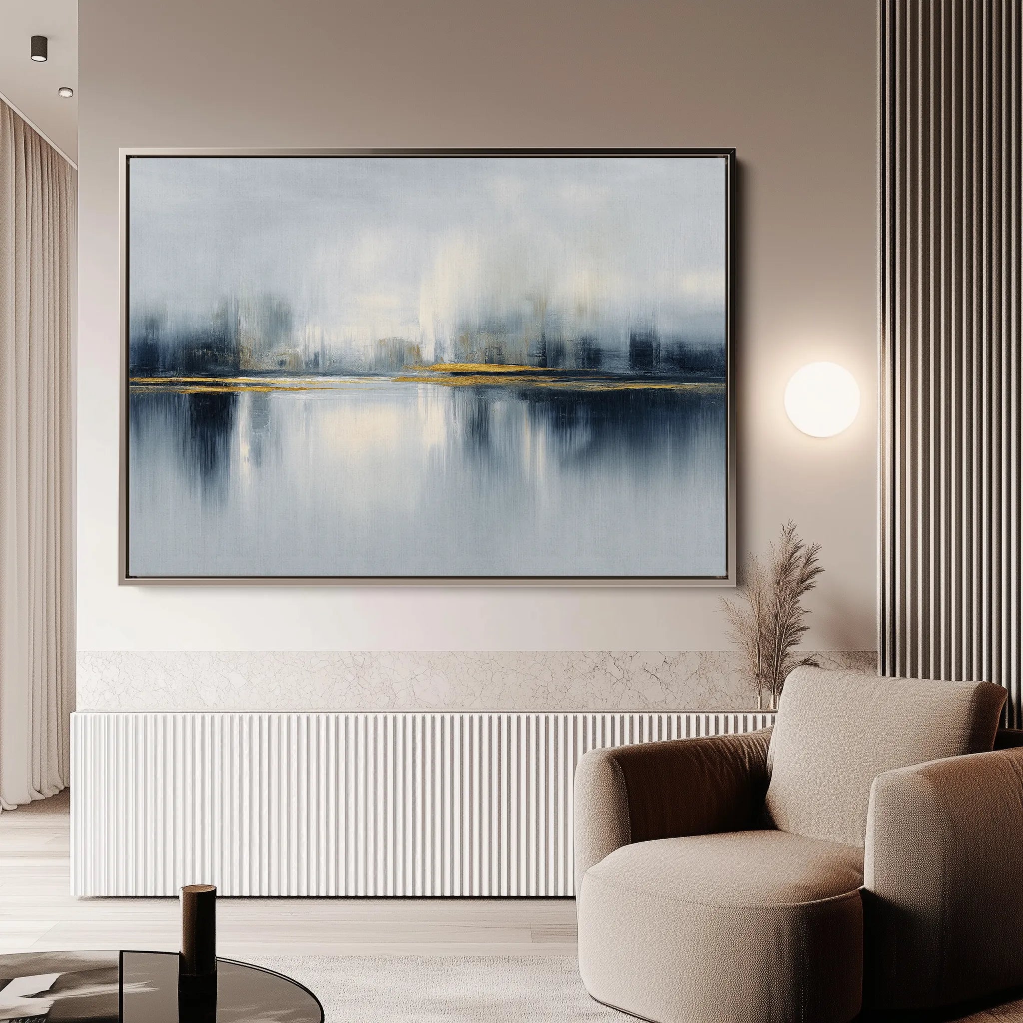 Abstract 1634 Canvas Art 18" x 24" / 45 x 60 cm / Black