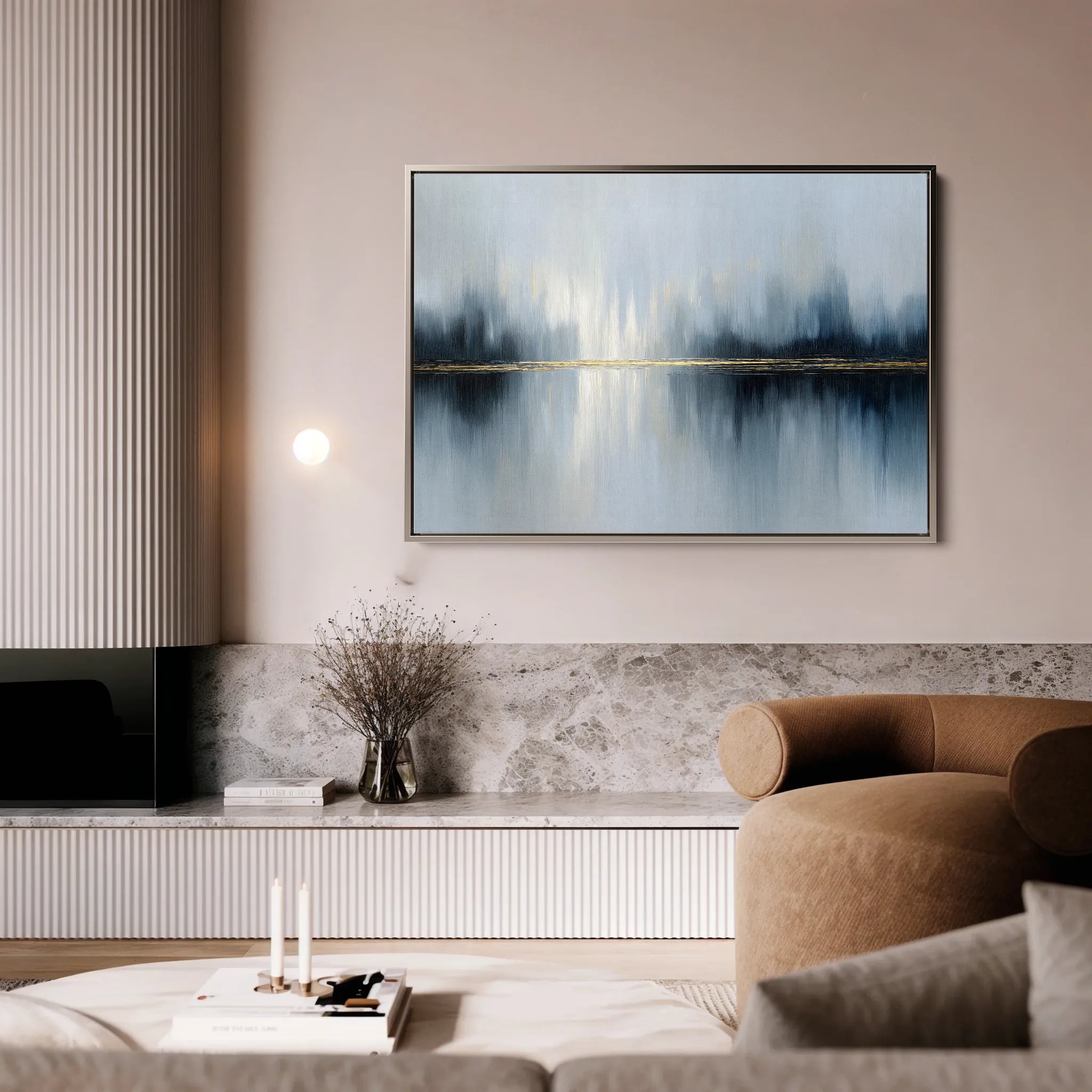 Abstract 1635 Canvas Art 18" x 24" / 45 x 60 cm / Black