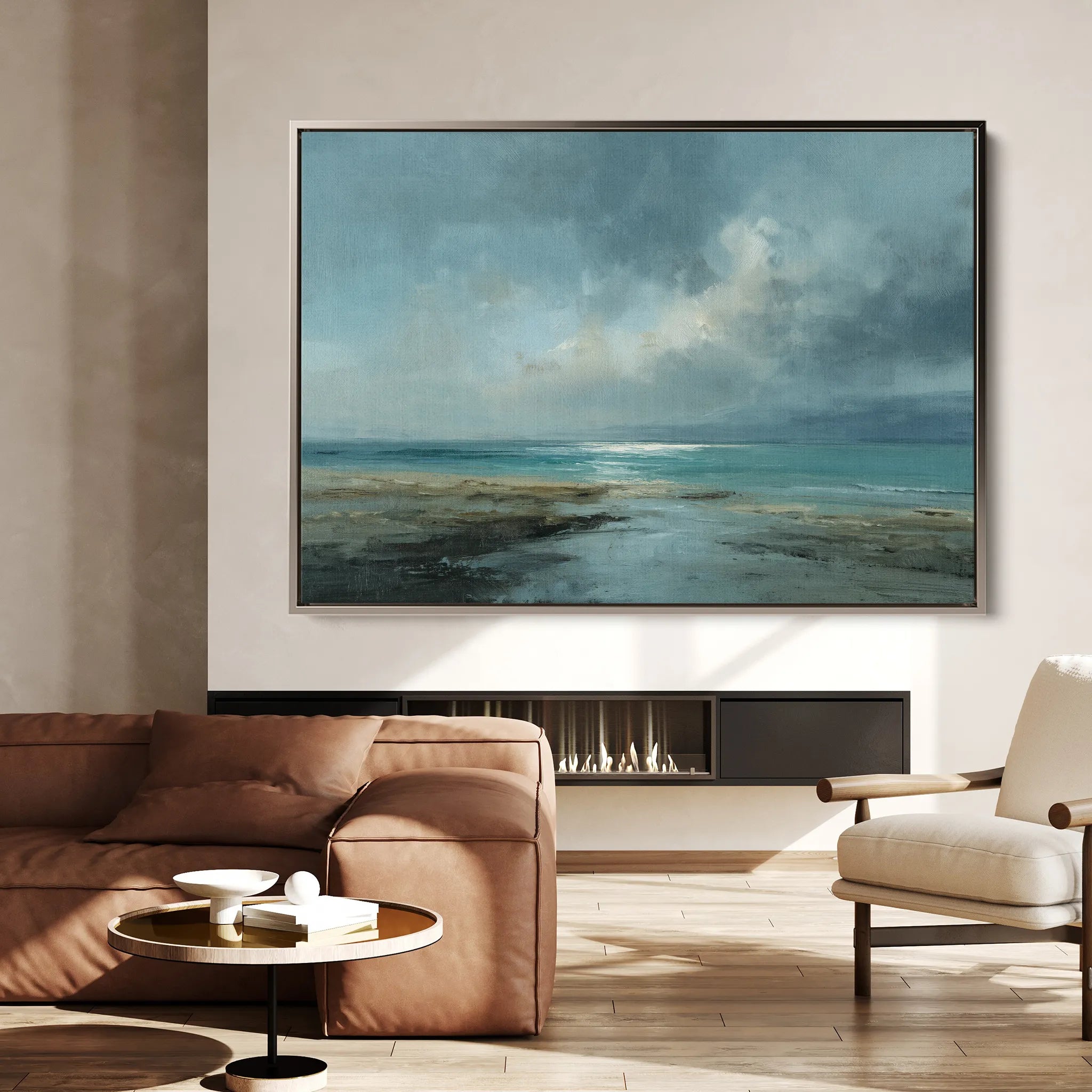Abstract 1636 Canvas Art 18" x 24" / 45 x 60 cm / Black