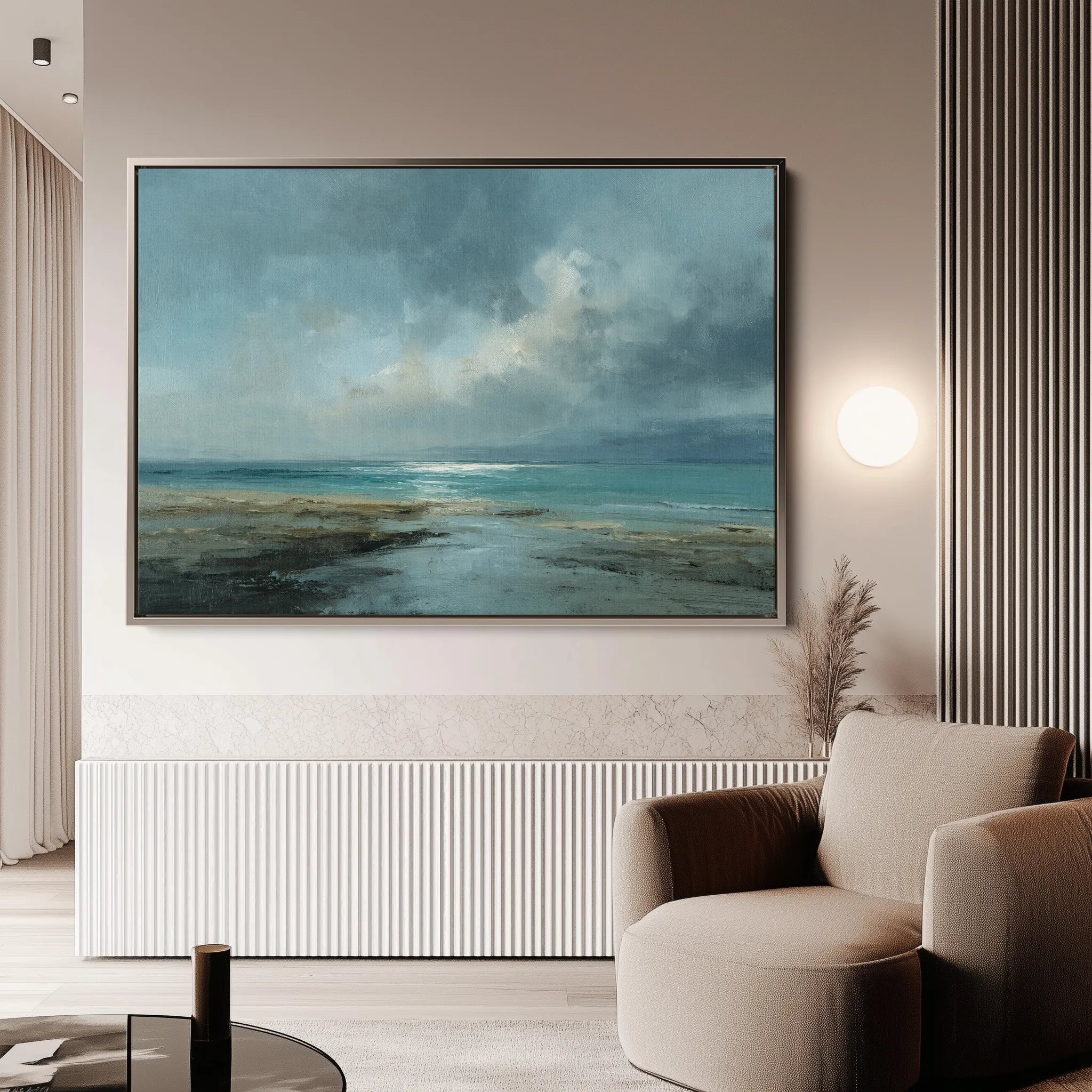 Abstract 1636 Canvas Art 18" x 24" / 45 x 60 cm / Black