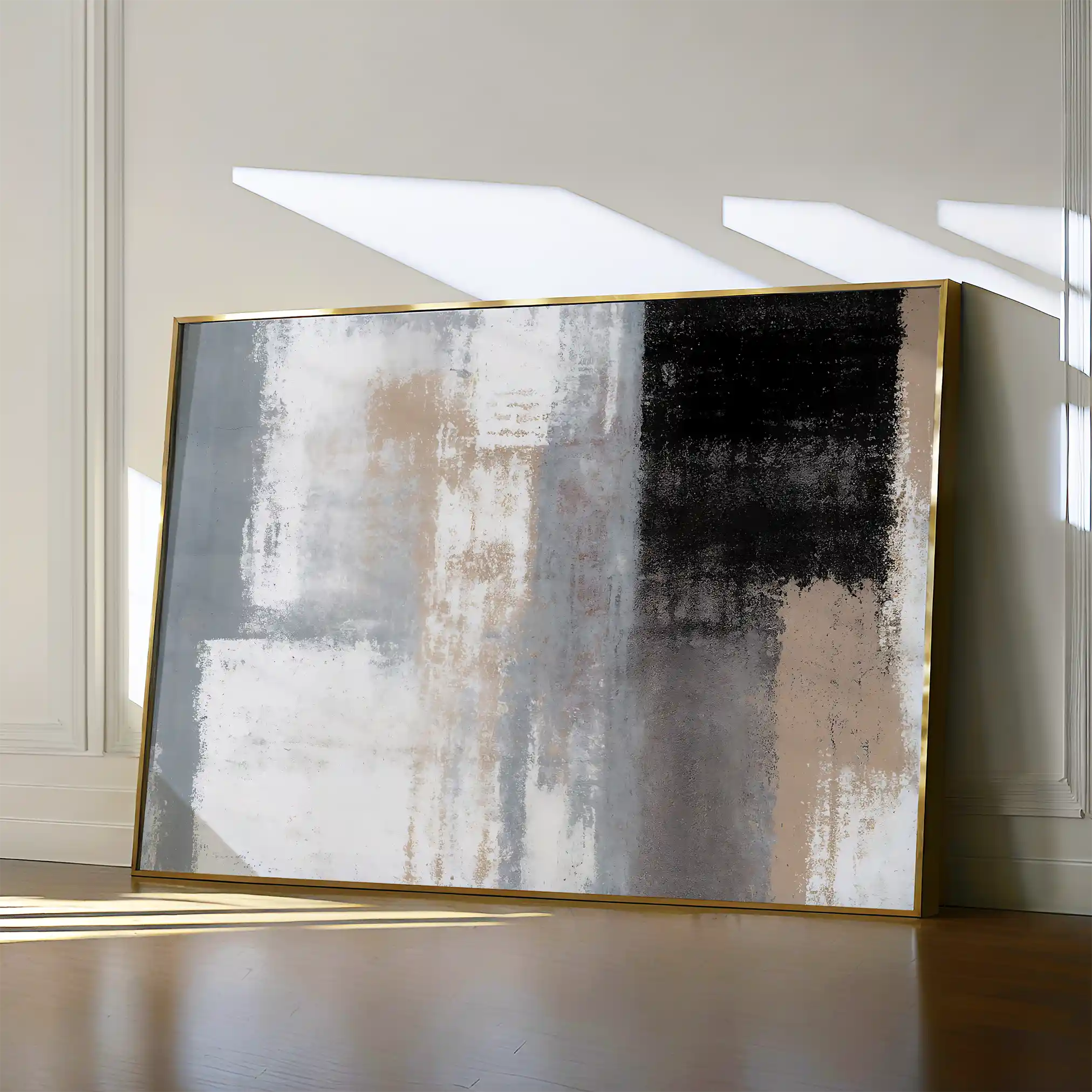 Abstract 164 Canvas Art 18" x 24" / 45 x 60 cm / Black