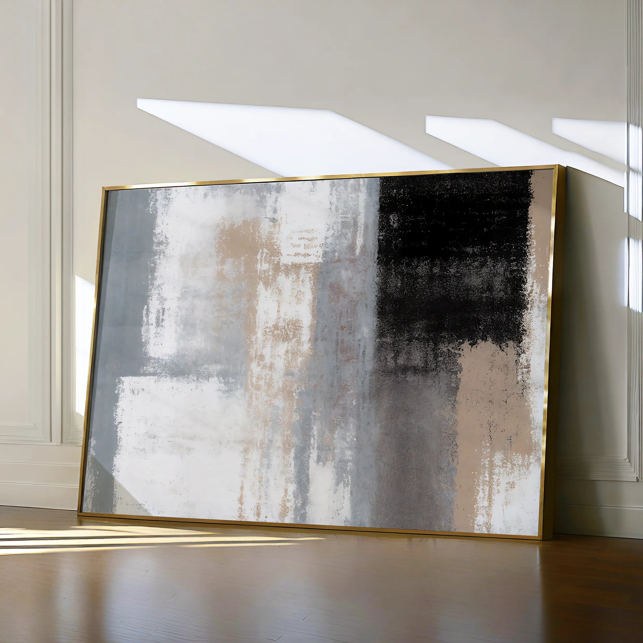 Abstract 164 Canvas Art 18" x 24" / 45 x 60 cm / Black