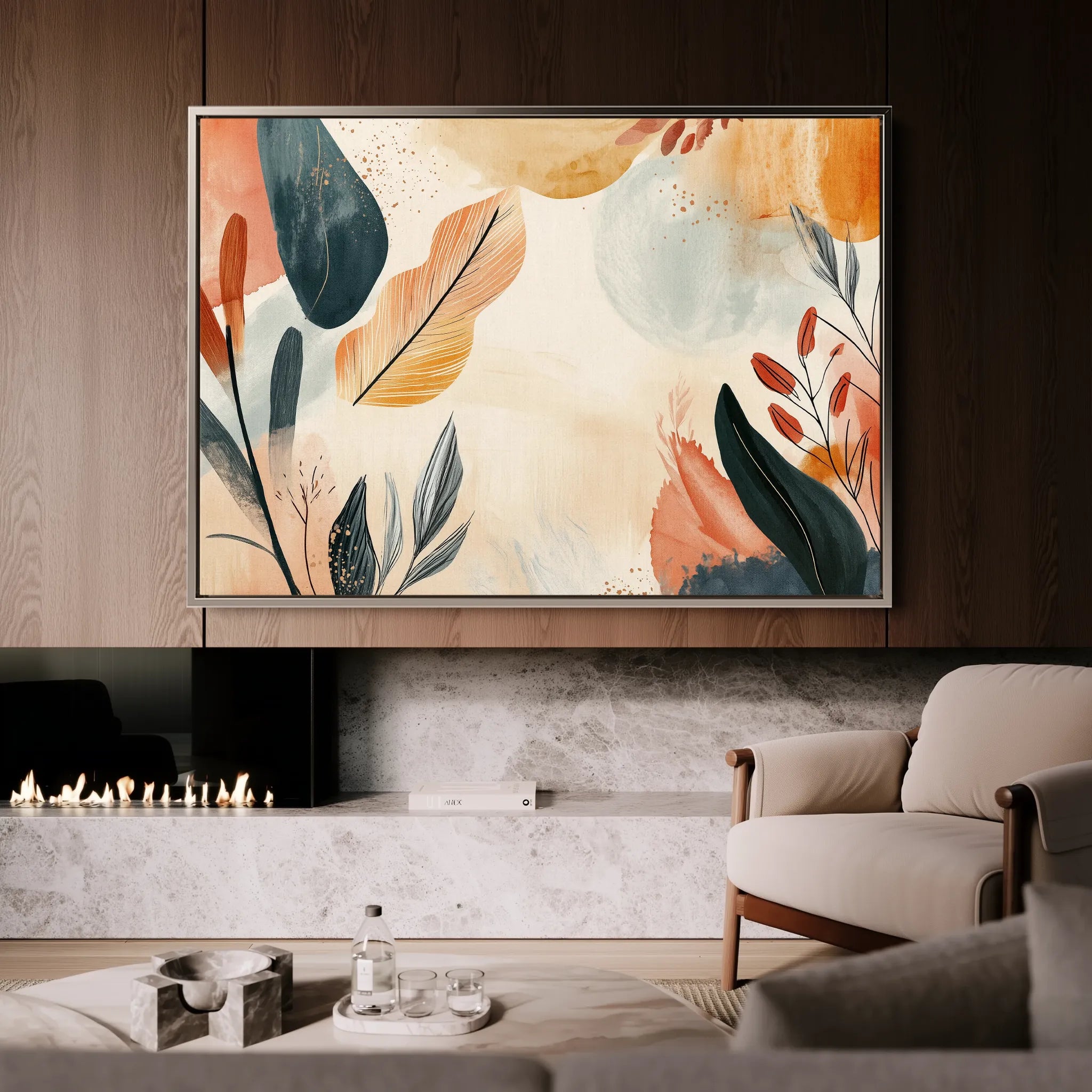 Boho 164 Canvas Art 18" x 24" / 45 x 60 cm / Black