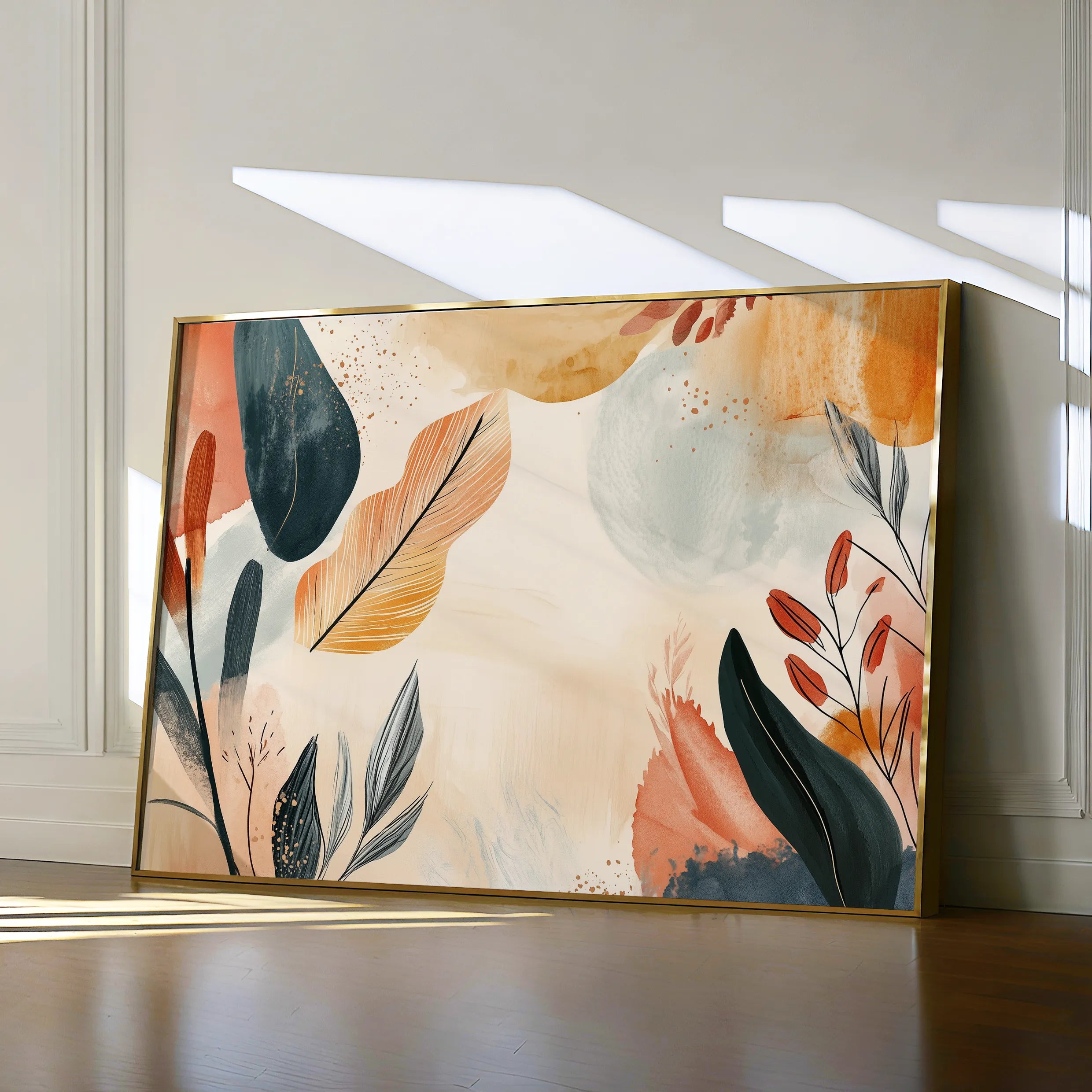 Boho 164 Canvas Art 18" x 24" / 45 x 60 cm / Black