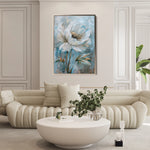 Floral 164 Canvas Art 18" x 24" / 45 x 60 cm / Black