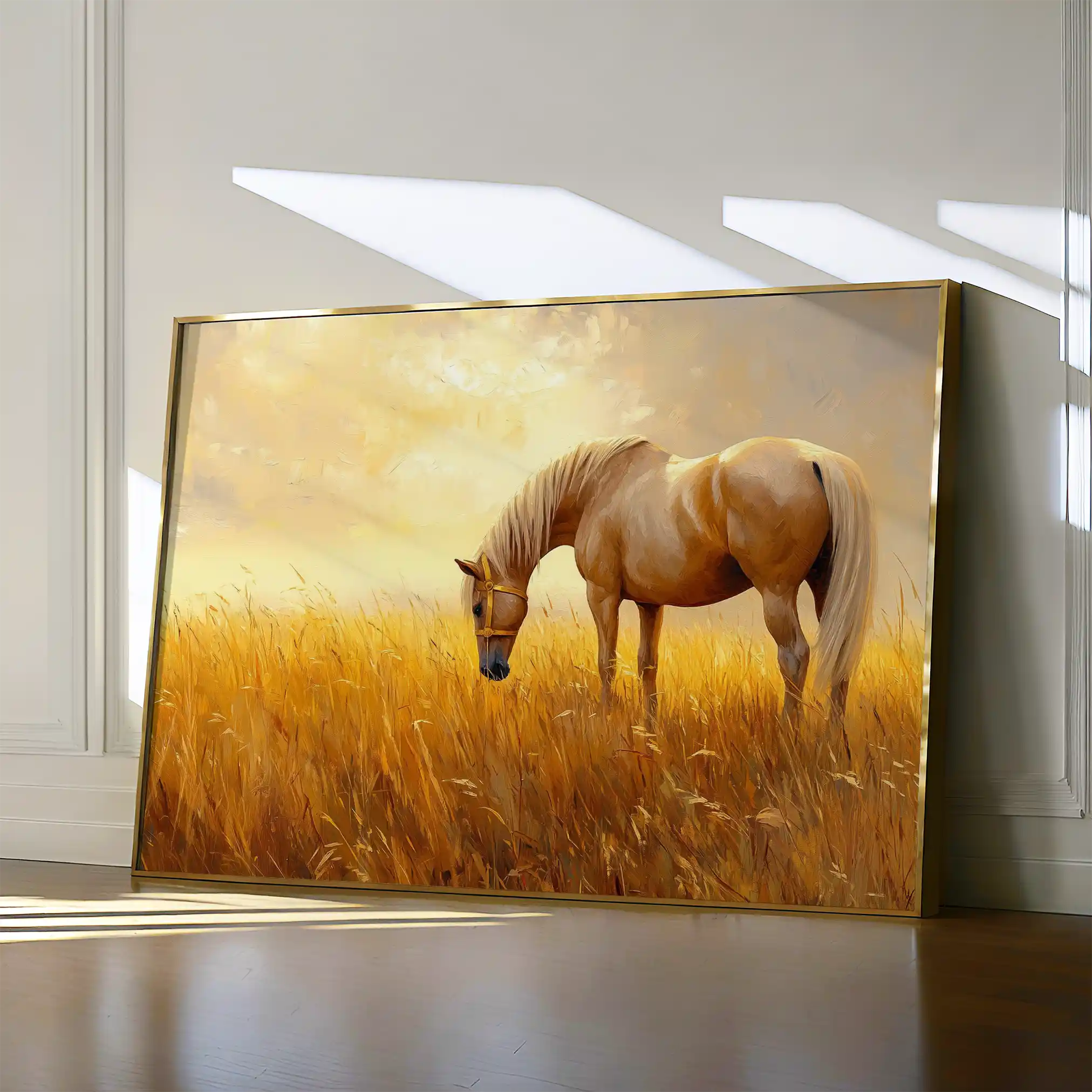 Horses 164 Canvas Art 60 x 40 cm / Black
