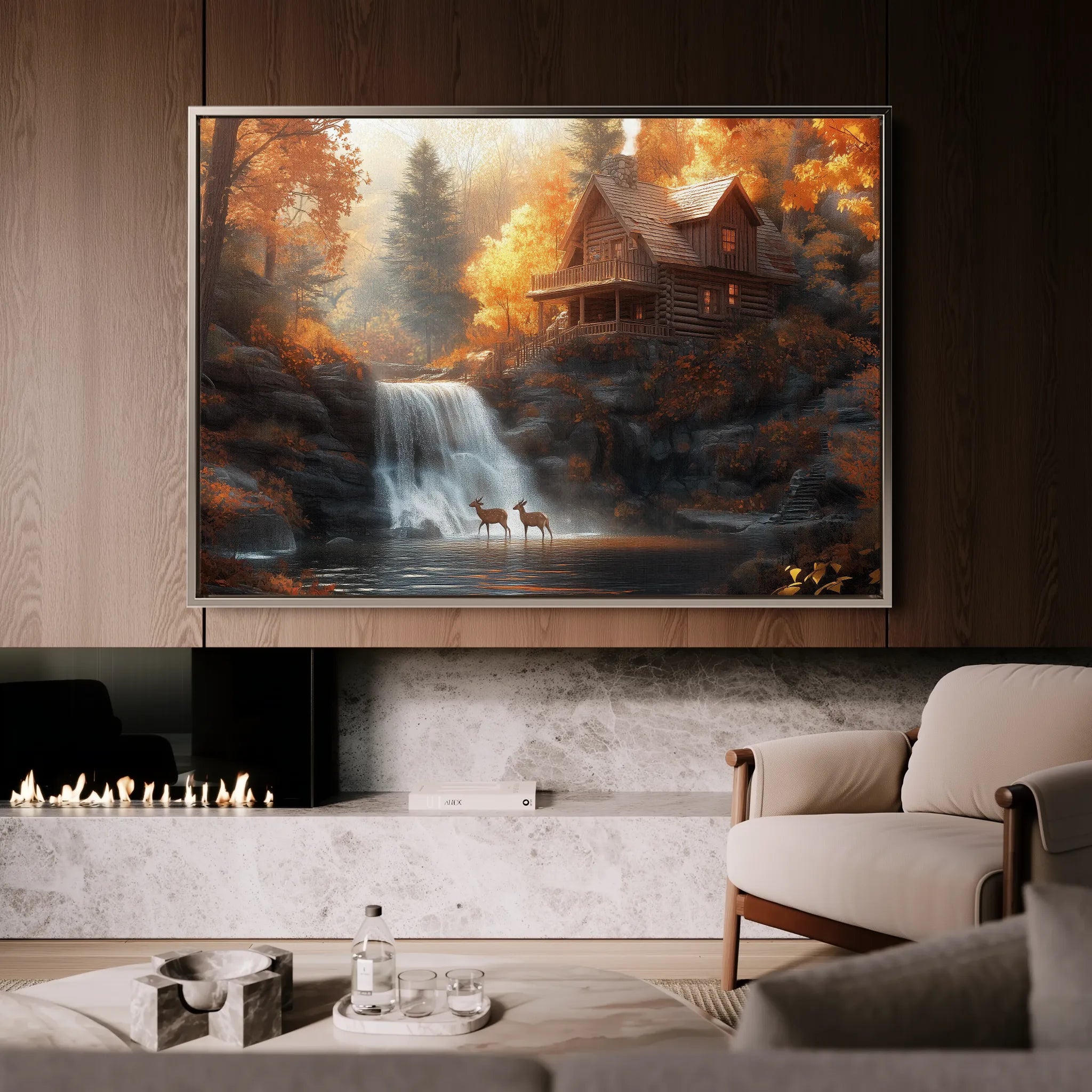 Landscape 164 Canvas Art 18" x 24" / 45 x 60 cm / Black