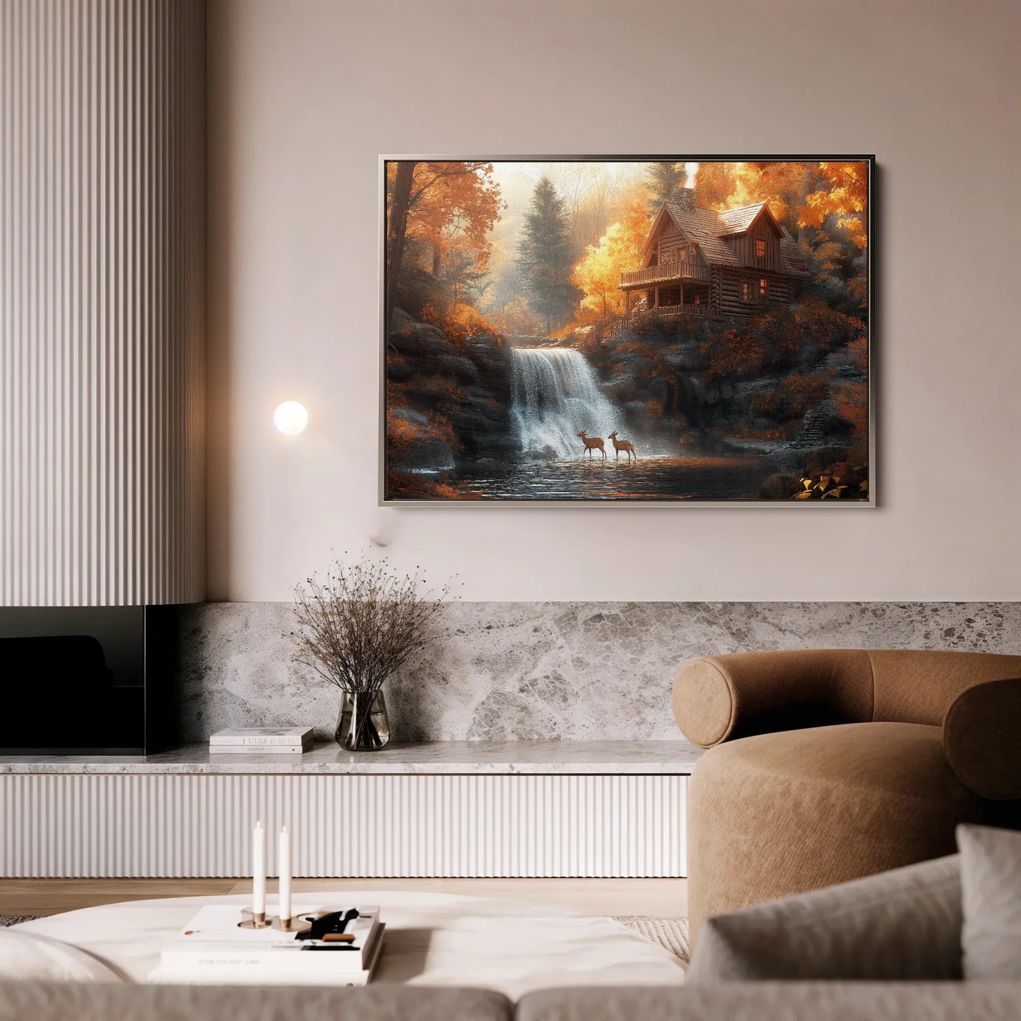 Landscape 164 Canvas Art 18" x 24" / 45 x 60 cm / Black