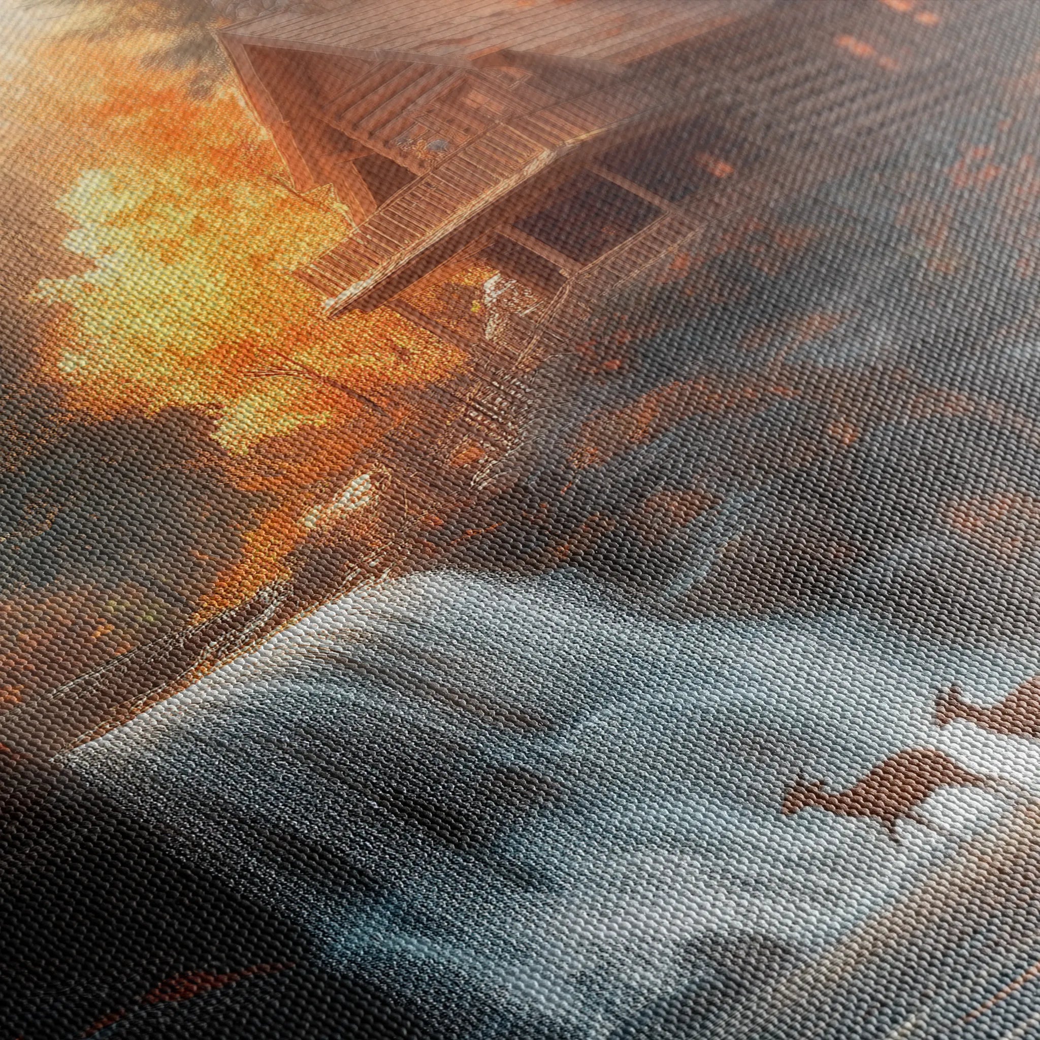 Landscape 164 Canvas Art 18" x 24" / 45 x 60 cm / Black