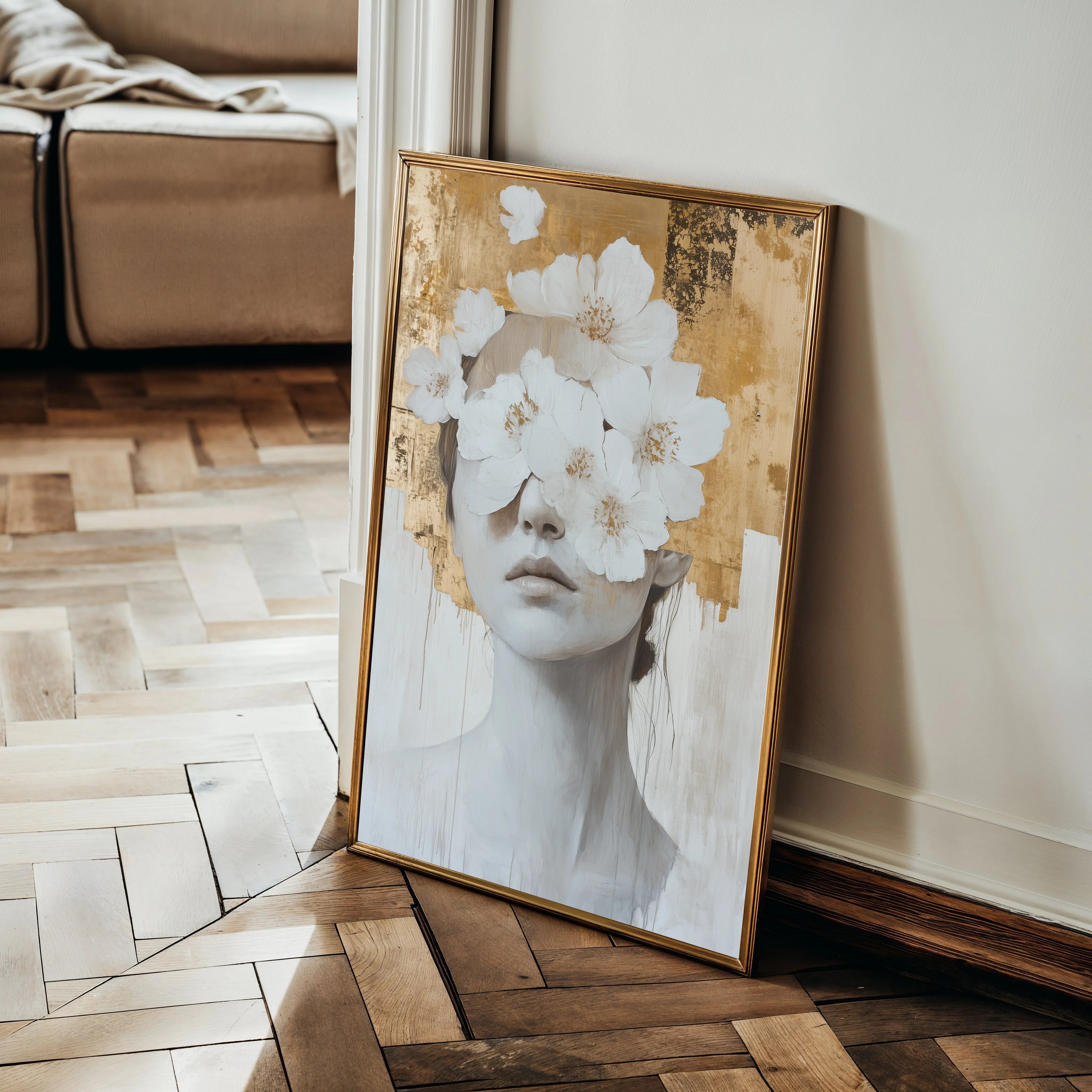 Portrait 164 Canvas Art 18" x 24" / 45 x 60 cm / Black