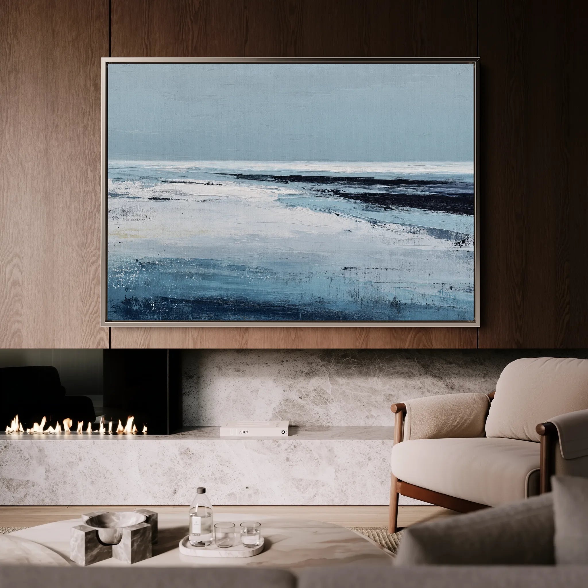 Abstract 1640 Canvas Art 18" x 24" / 45 x 60 cm / Black